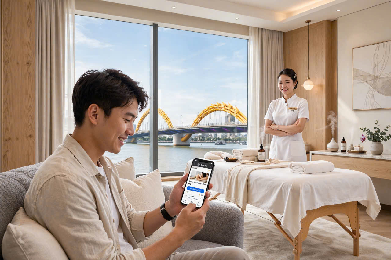 Book an in-room massage; arrival within 20 minutes.